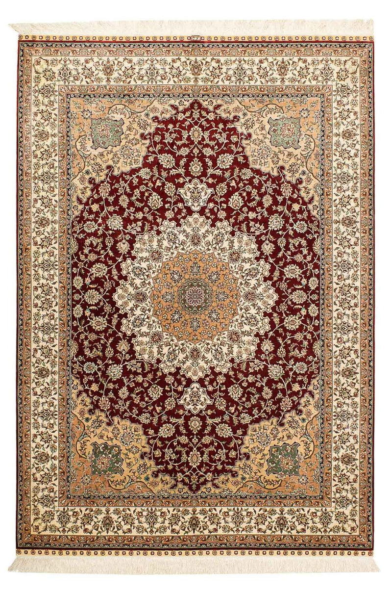 Alfombra de seda - Ghom Seda - Prima - 216 x 132 cm - azul oscuro