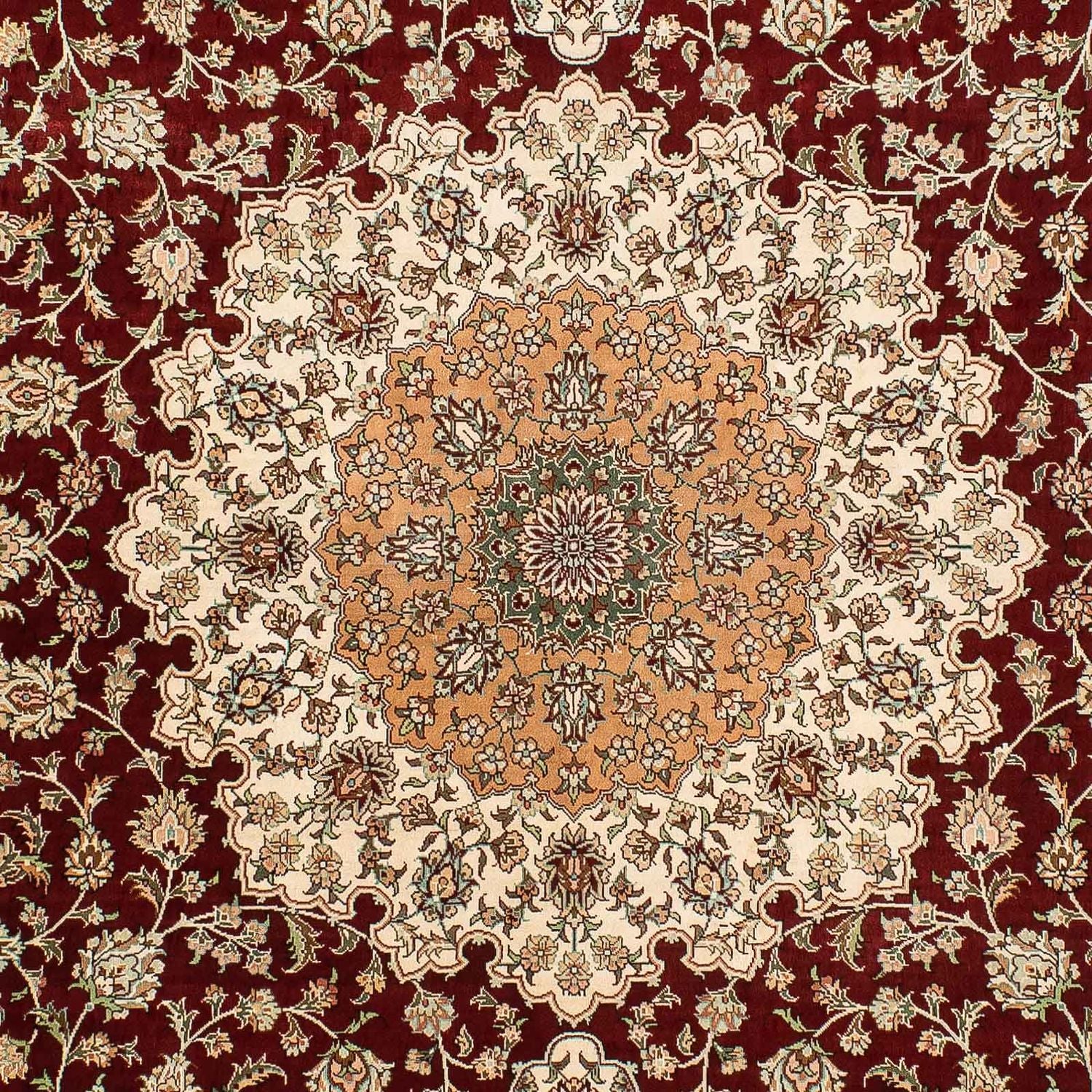Alfombra de seda - Ghom Seda - Prima - 216 x 132 cm - azul oscuro