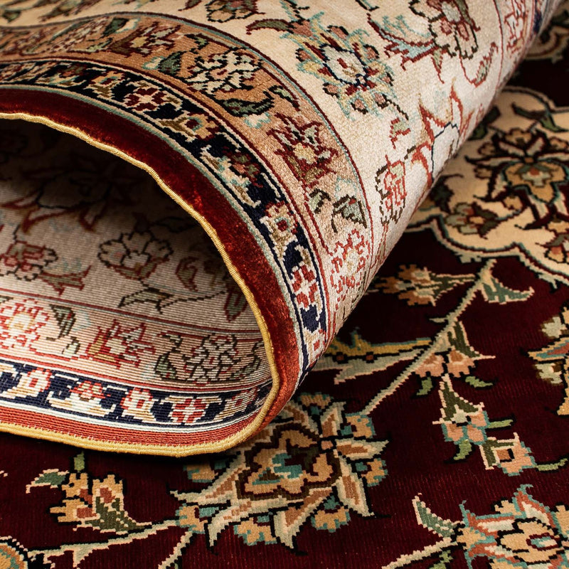 Alfombra de seda - Ghom Seda - Prima - 216 x 132 cm - azul oscuro