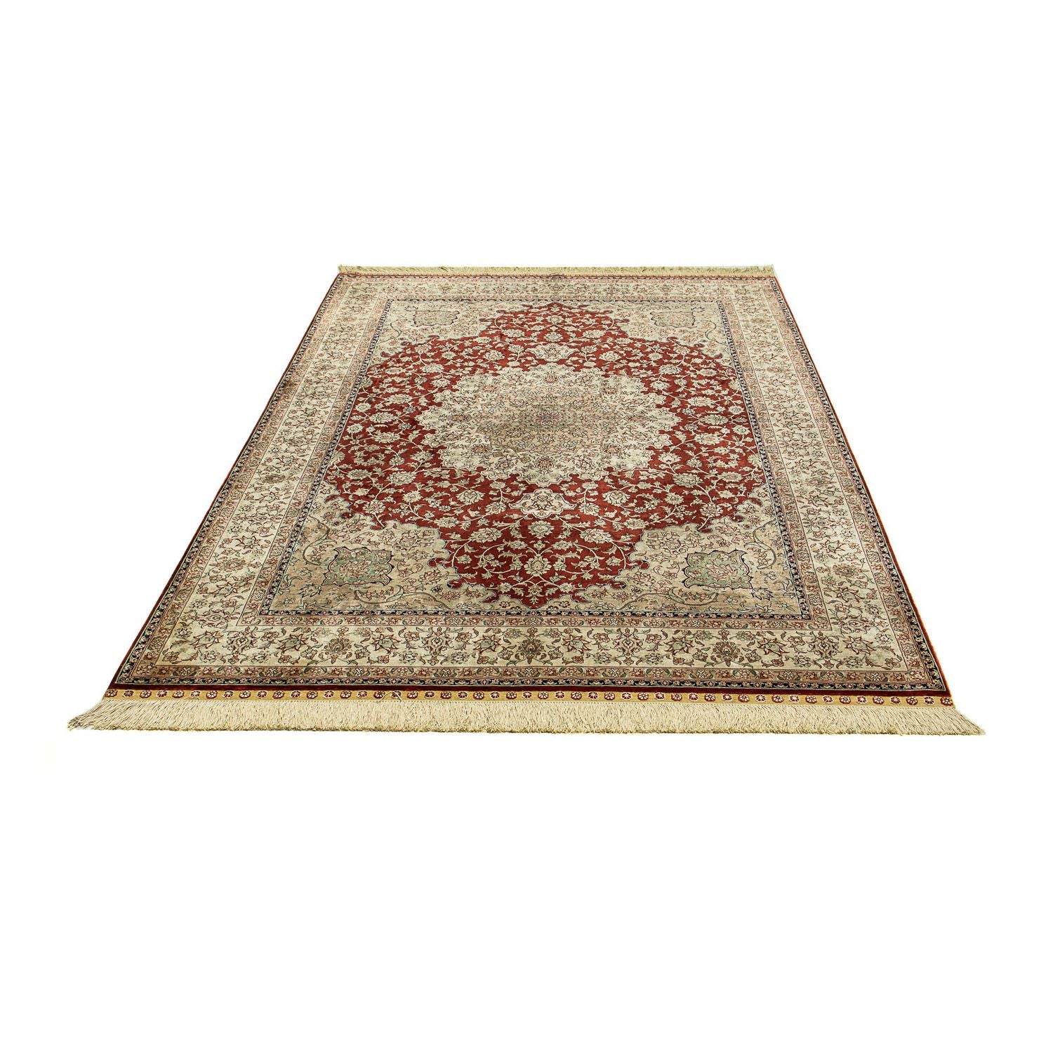 Alfombra de seda - Ghom Seda - Prima - 216 x 132 cm - azul oscuro