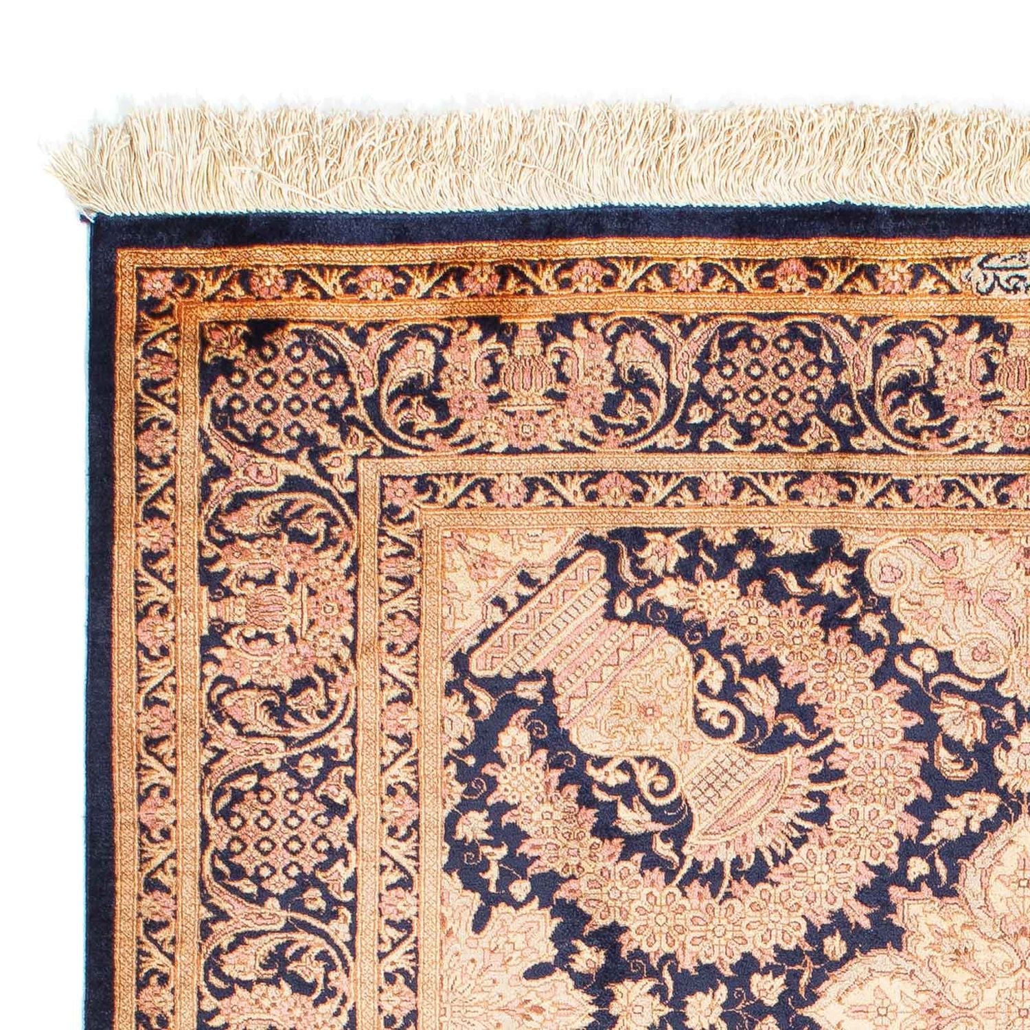 Alfombra persa - Ghom - 149 x 102 cm - marrón claro