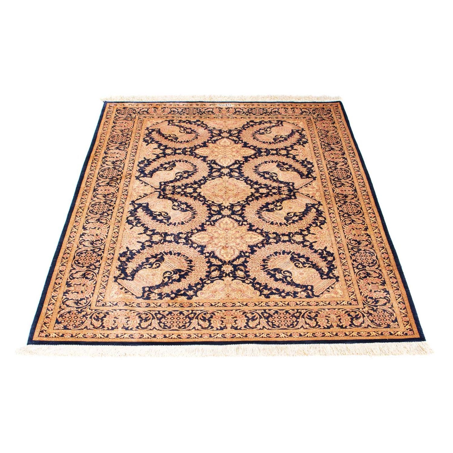 Alfombra persa - Ghom - 149 x 102 cm - marrón claro