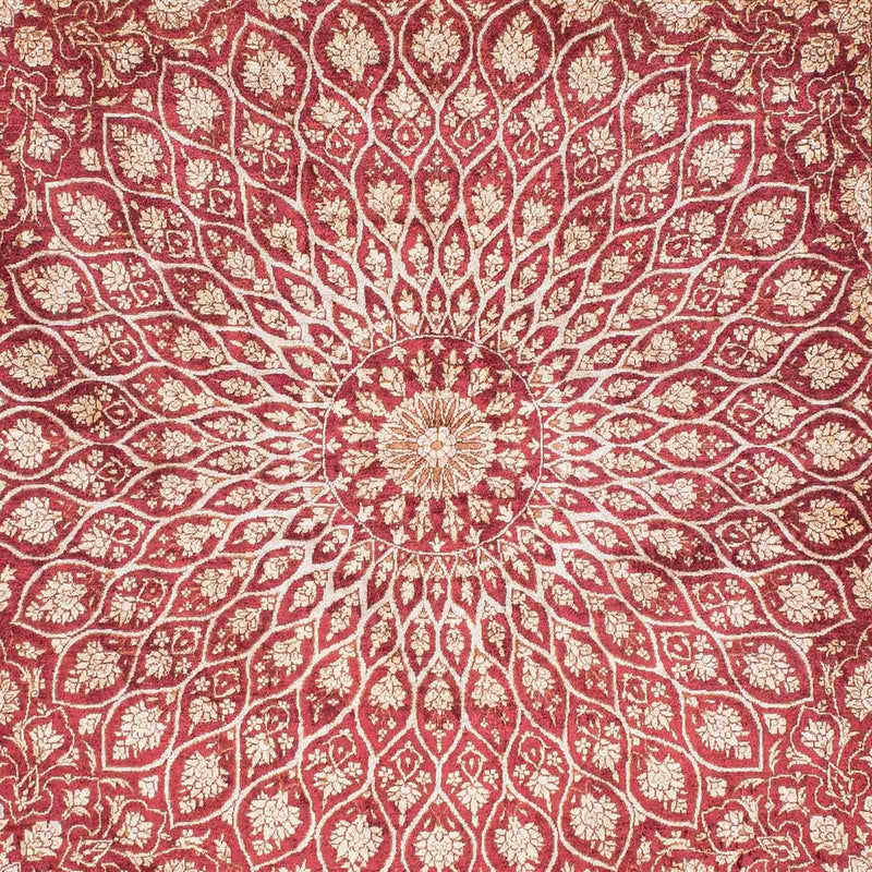 Alfombra persa - Ghom - 151 x 100 cm - rojo oscuro