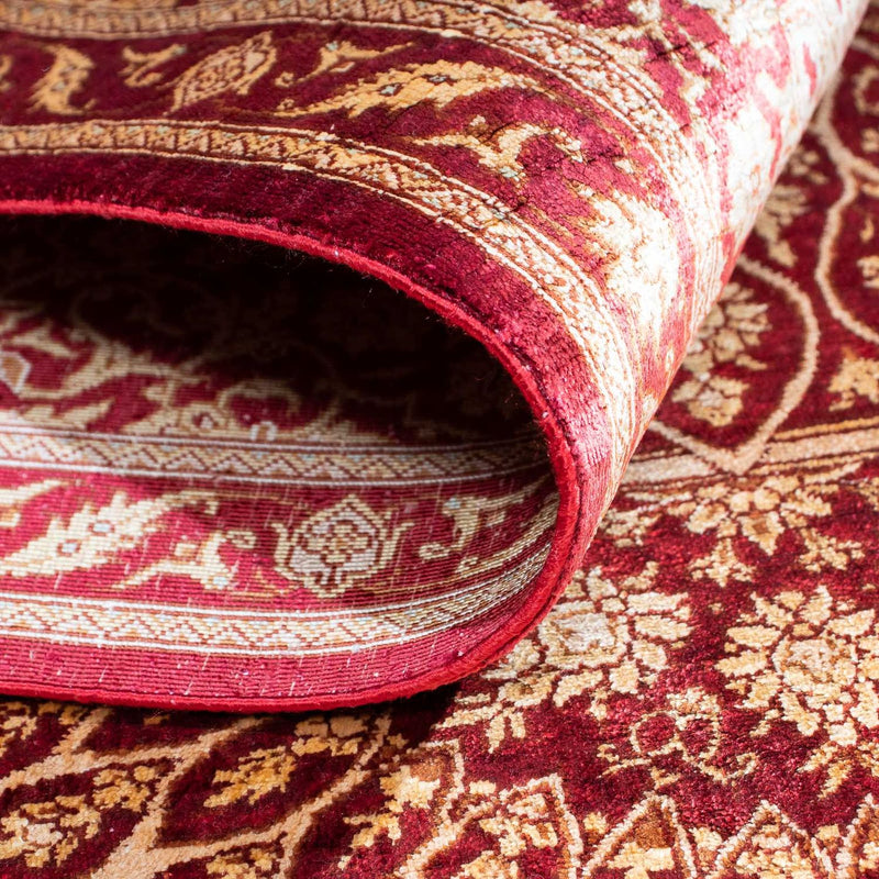 Alfombra persa - Ghom - 151 x 100 cm - rojo oscuro