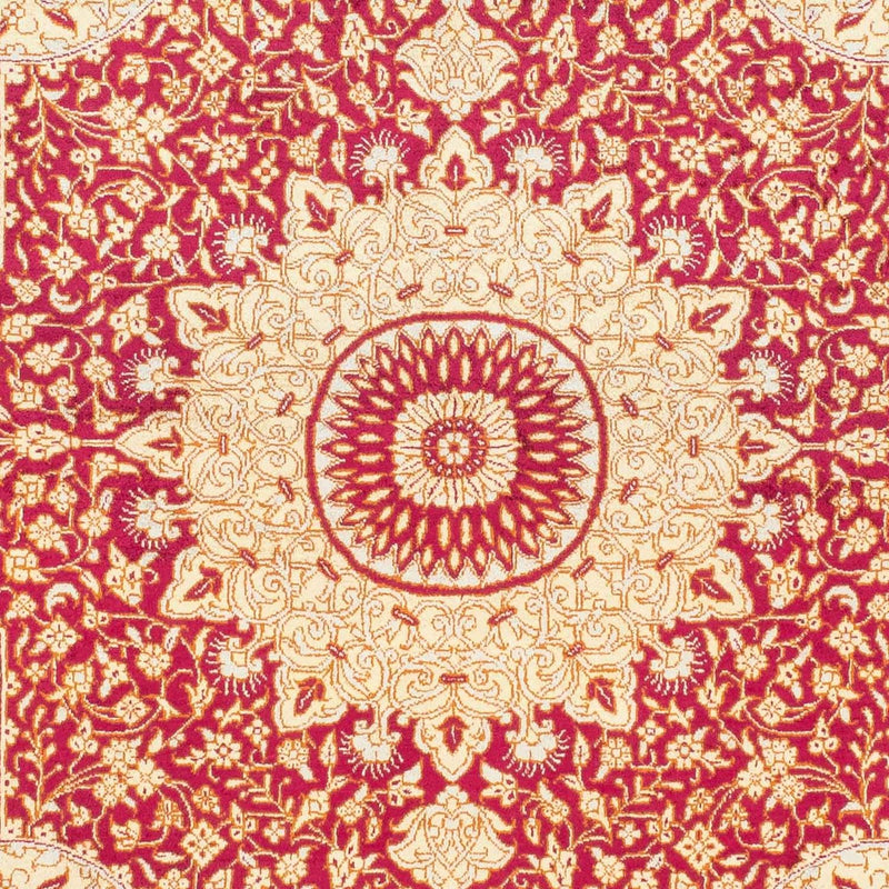 Alfombra persa - Ghom - 150 x 98 cm - rojo oscuro