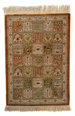 Alfombra persa - Ghom - 76 x 55 cm - multicolor