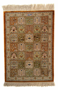 Alfombra persa - Ghom - 76 x 55 cm - multicolor