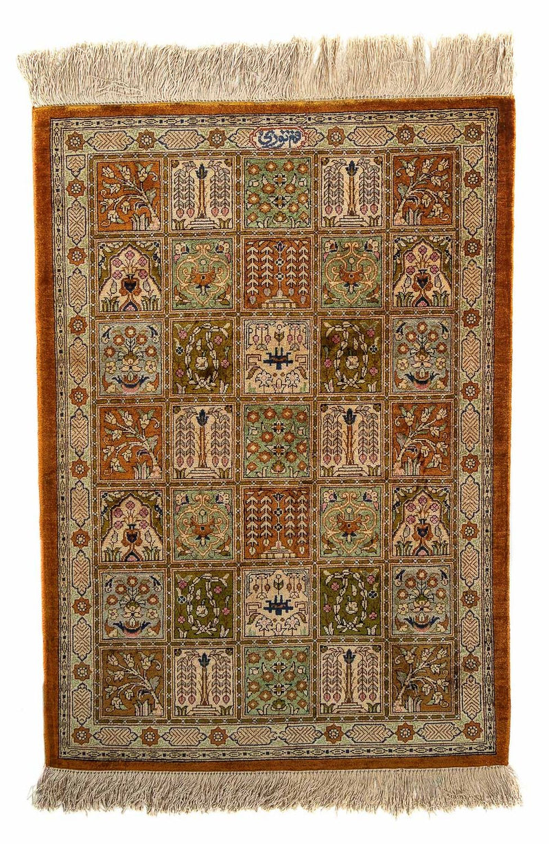 Alfombra persa - Ghom - 76 x 55 cm - multicolor