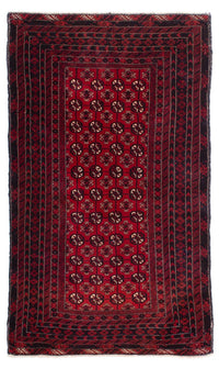Alfombra Belutsch - 186 x 119 cm - rojo oscuro