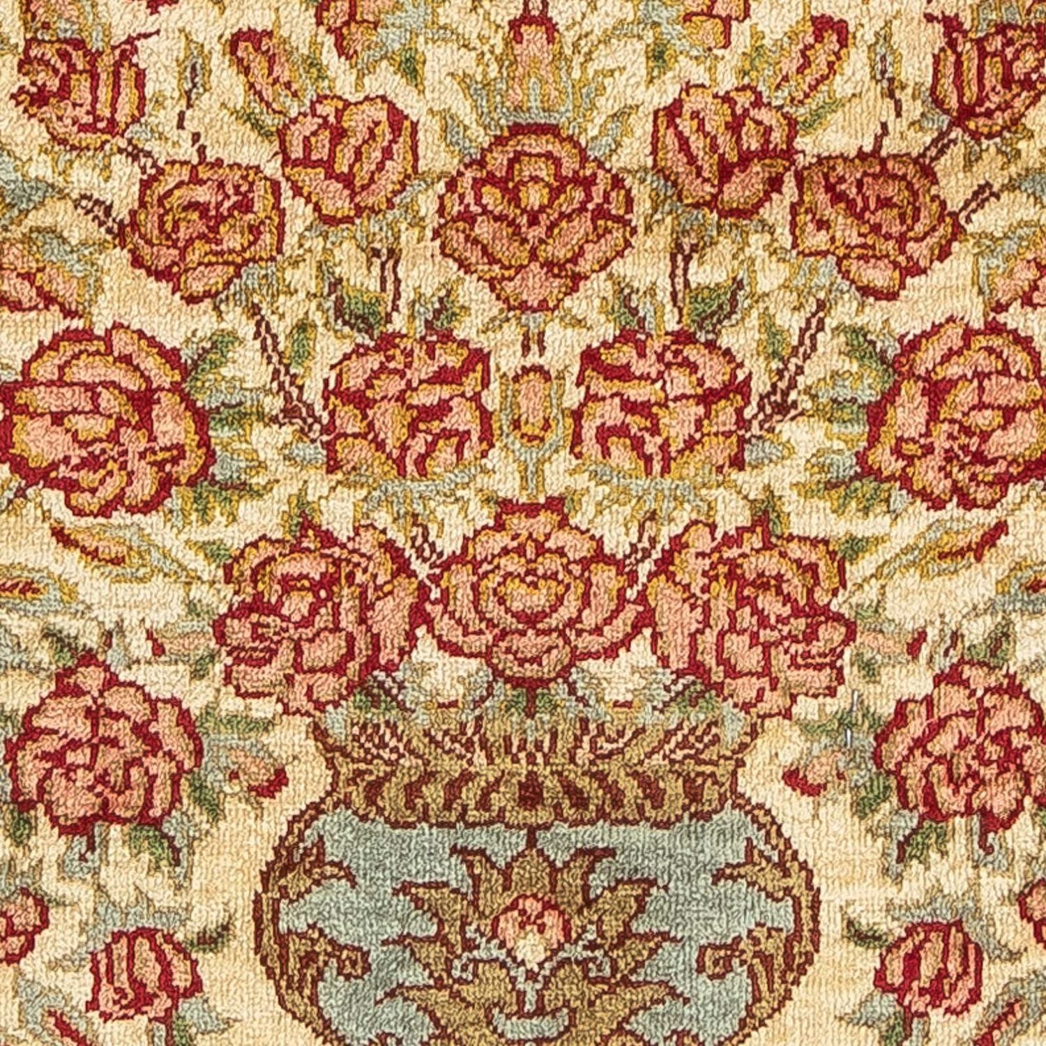 Alfombra de seda - Ghom Seda - Prima - 42 x 31 cm - beige