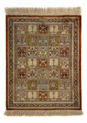 Alfombra persa - Ghom - 65 x 53 cm - multicolor