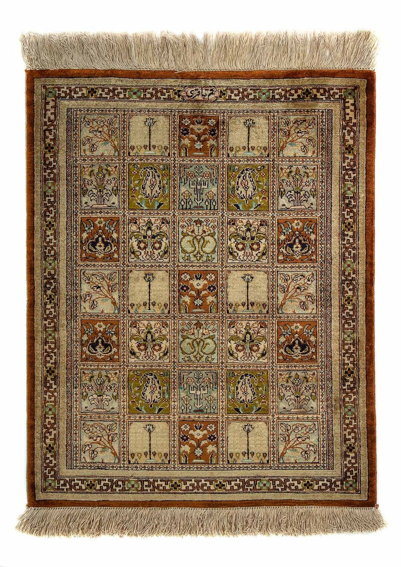 Alfombra persa - Ghom - 65 x 53 cm - multicolor