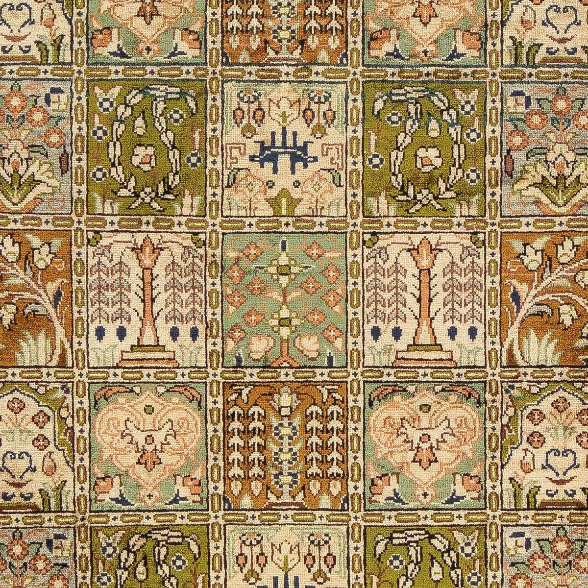 Alfombra persa - Ghom - 75 x 56 cm - multicolor