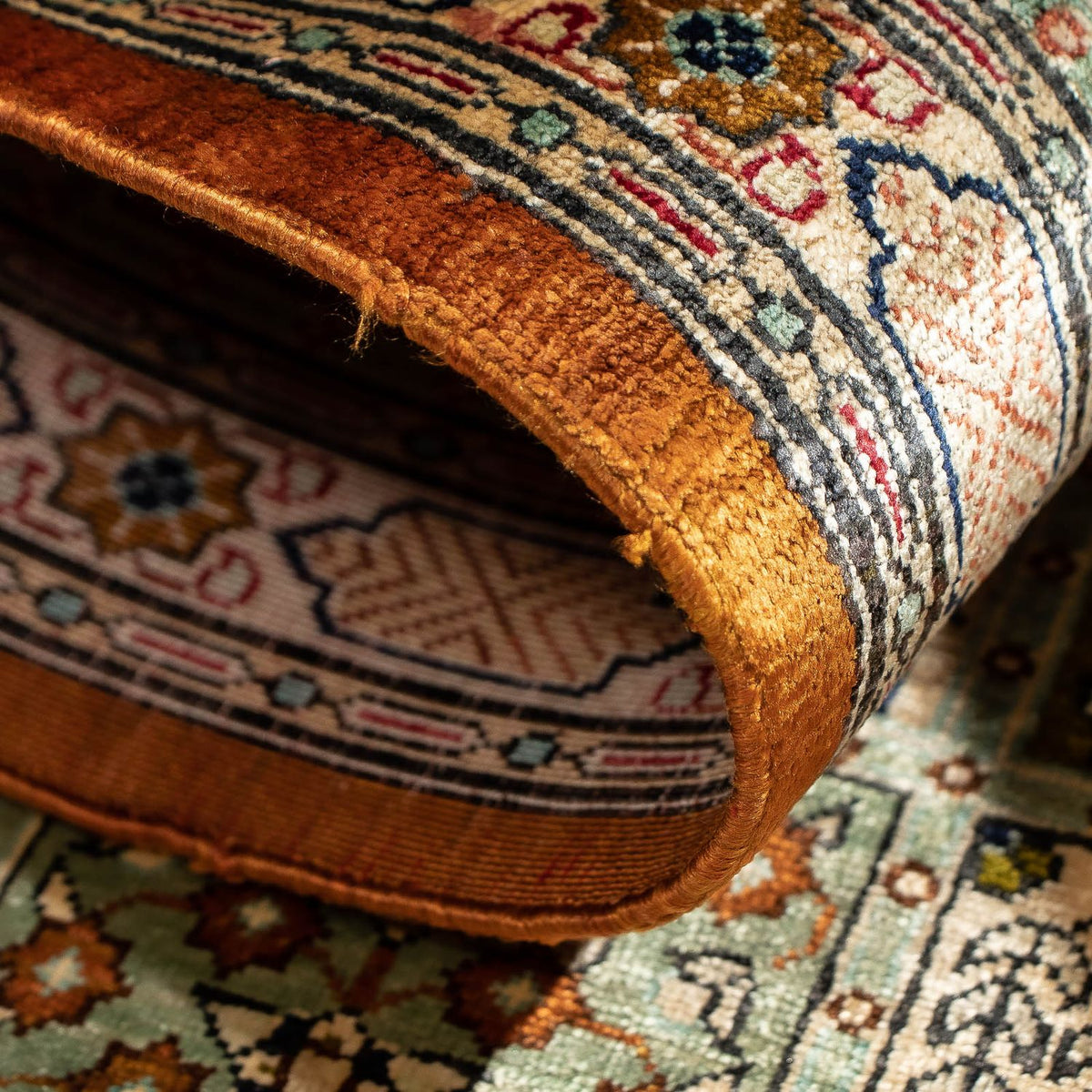 Alfombra persa - Ghom - 75 x 55 cm - multicolor