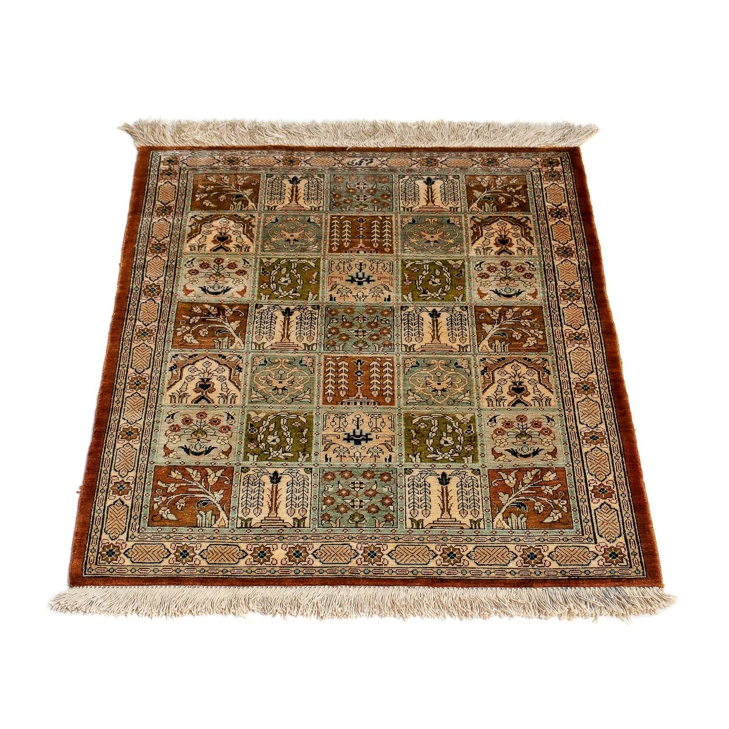 Alfombra persa - Ghom - 75 x 55 cm - multicolor
