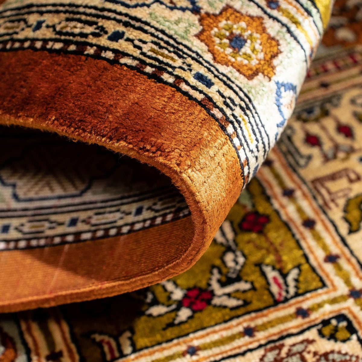 Alfombra persa - Ghom - 72 x 56 cm - multicolor