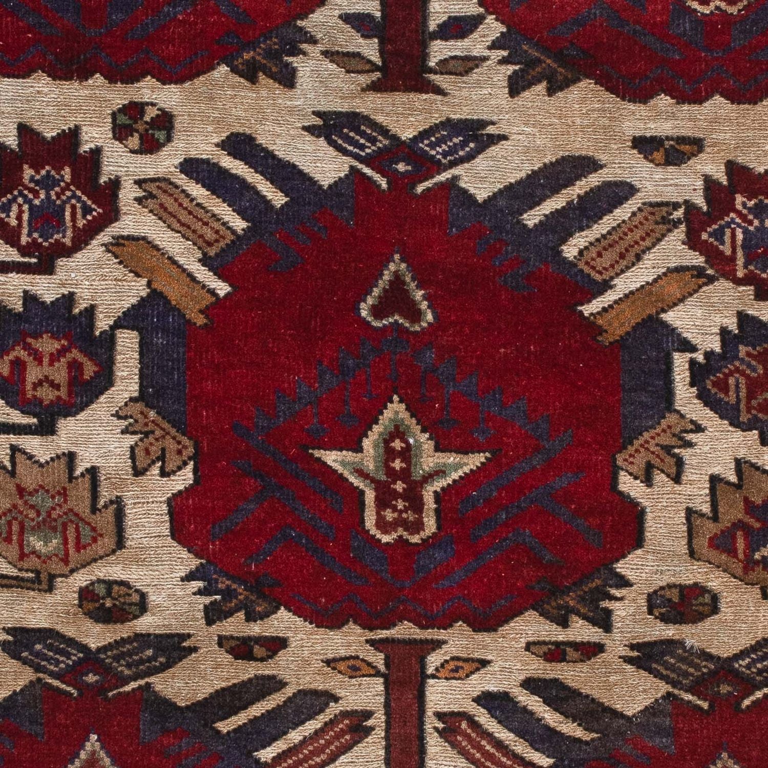 Alfombra Belutsch cuadrado  - 137 x 130 cm - marrón claro