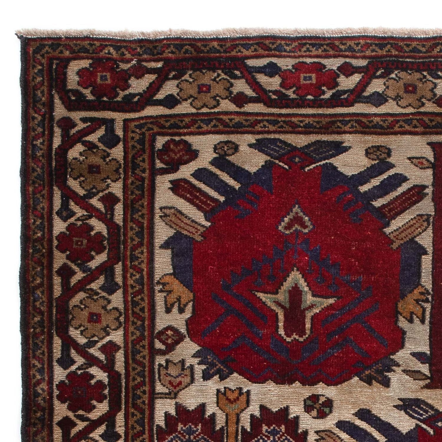 Alfombra Belutsch cuadrado  - 137 x 130 cm - marrón claro