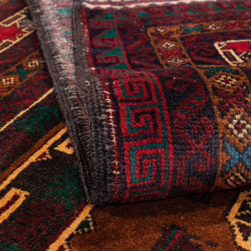 Alfombra de pasillo Alfombra Belutsch - 209 x 111 cm - rojo oscuro