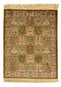 Alfombra persa - Ghom - 75 x 54 cm - multicolor