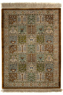 Alfombra persa - Ghom - 77 x 58 cm - multicolor