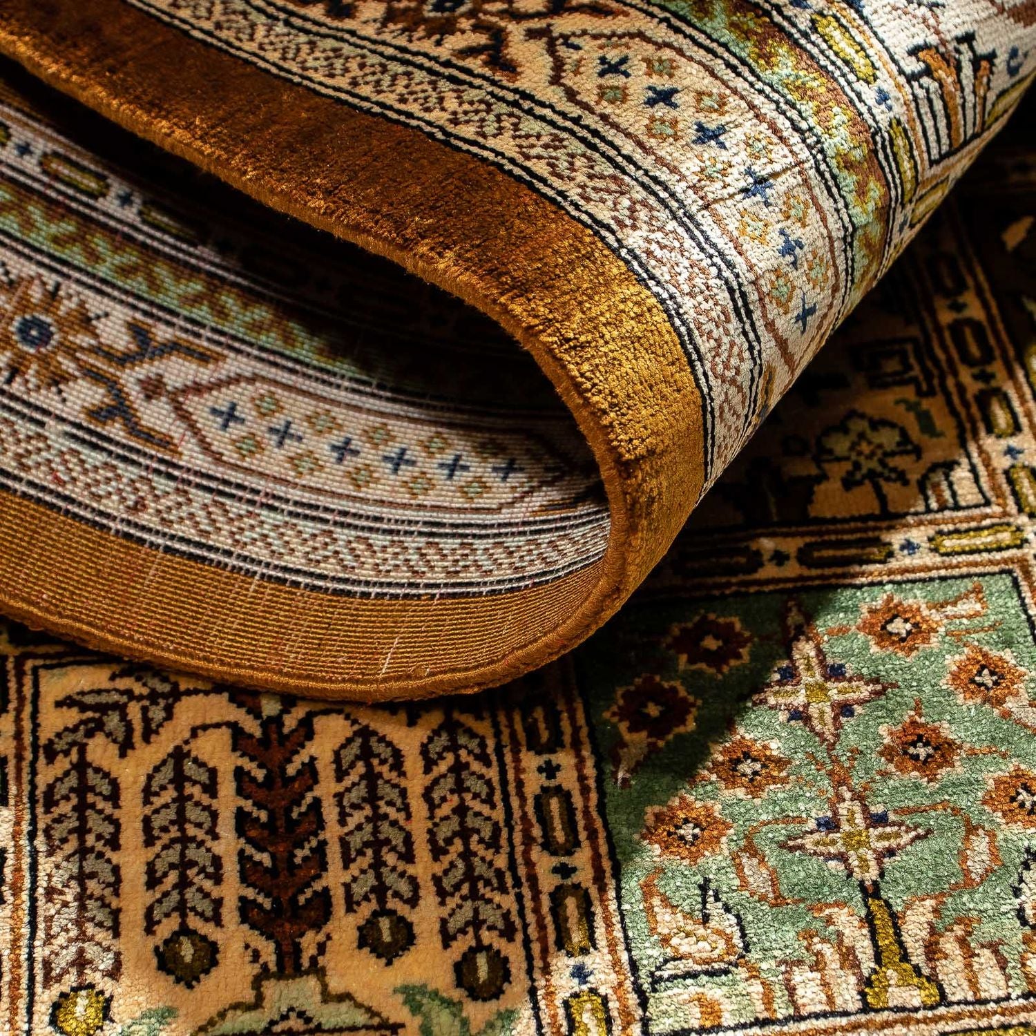 Alfombra persa - Ghom - 77 x 55 cm - multicolor