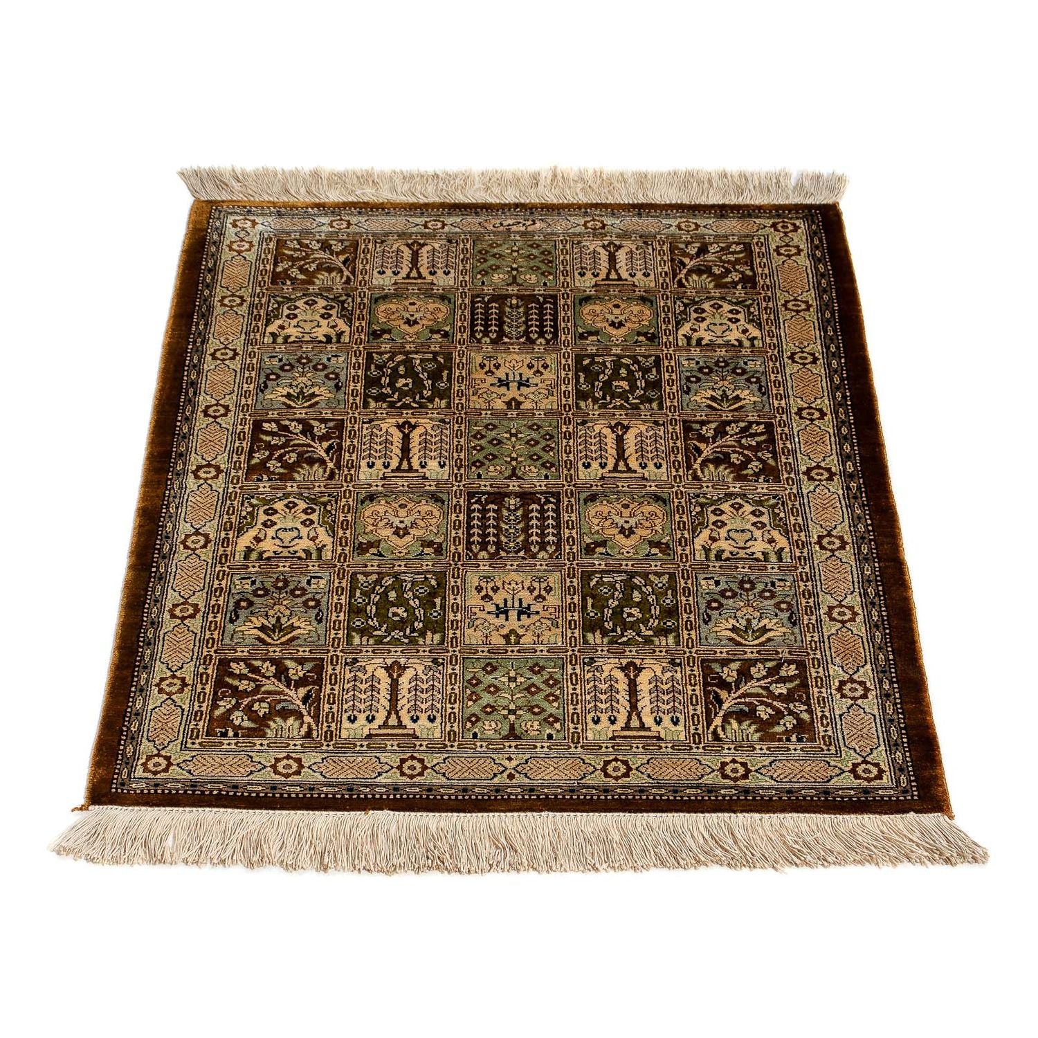 Alfombra persa - Ghom - 73 x 55 cm - multicolor