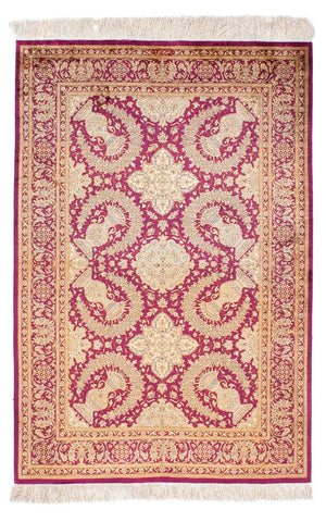 Alfombra persa - Ghom - 148 x 98 cm - púrpura