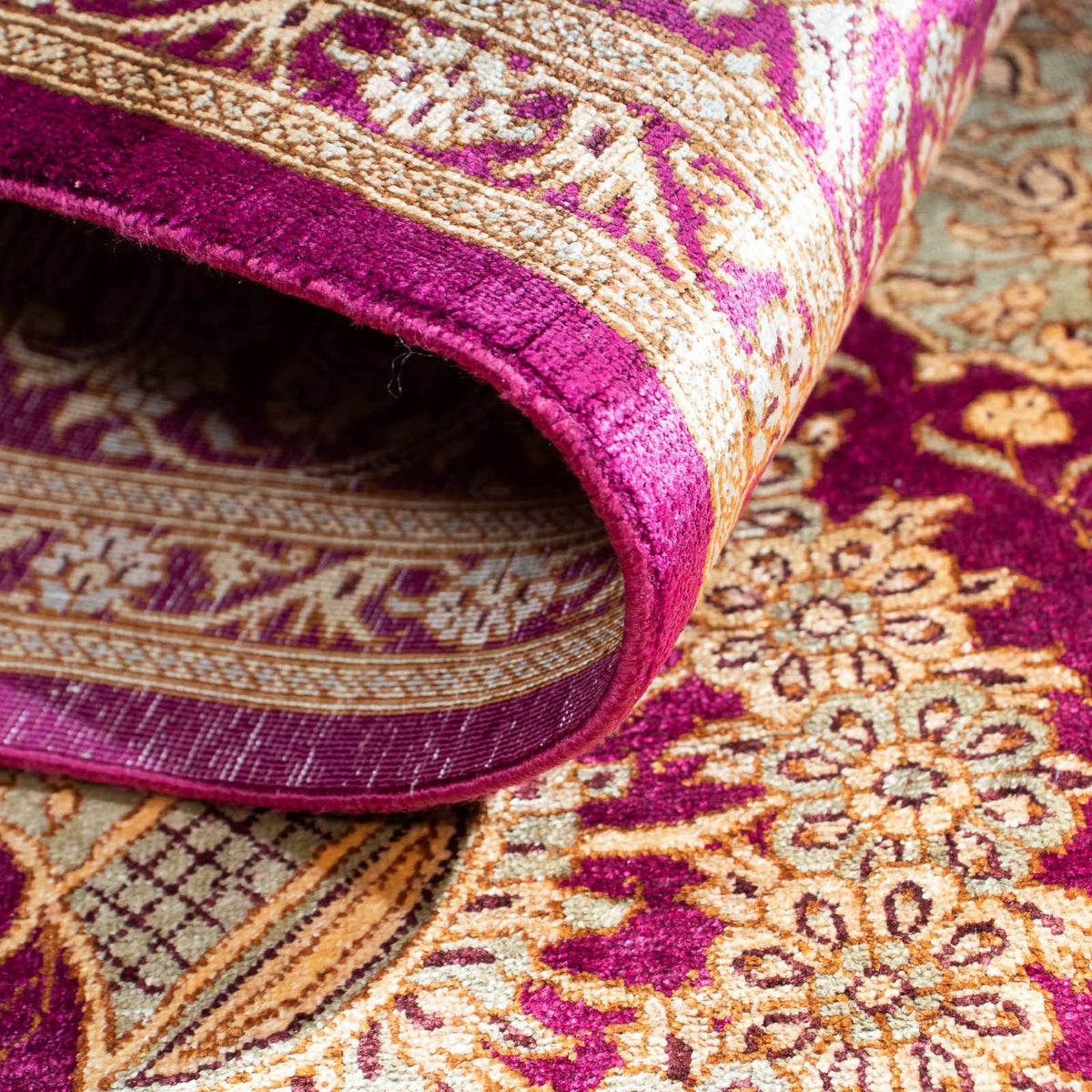 Alfombra persa - Ghom - 148 x 98 cm - púrpura