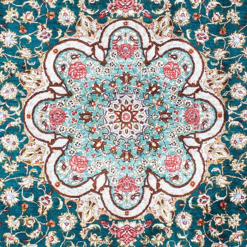 Alfombra persa - Ghom - 152 x 100 cm - verde