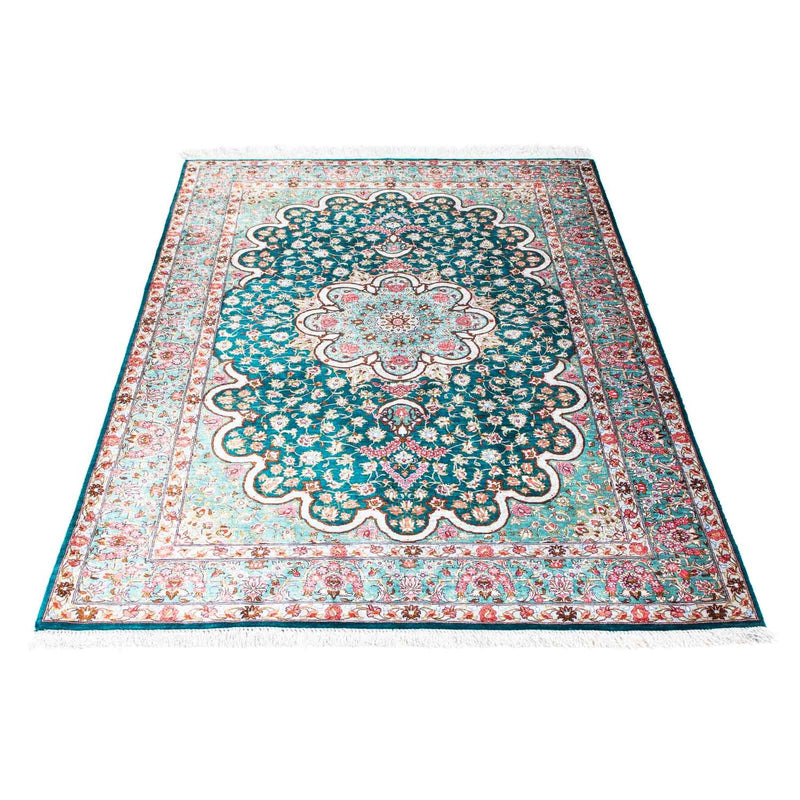 Alfombra persa - Ghom - 152 x 100 cm - verde
