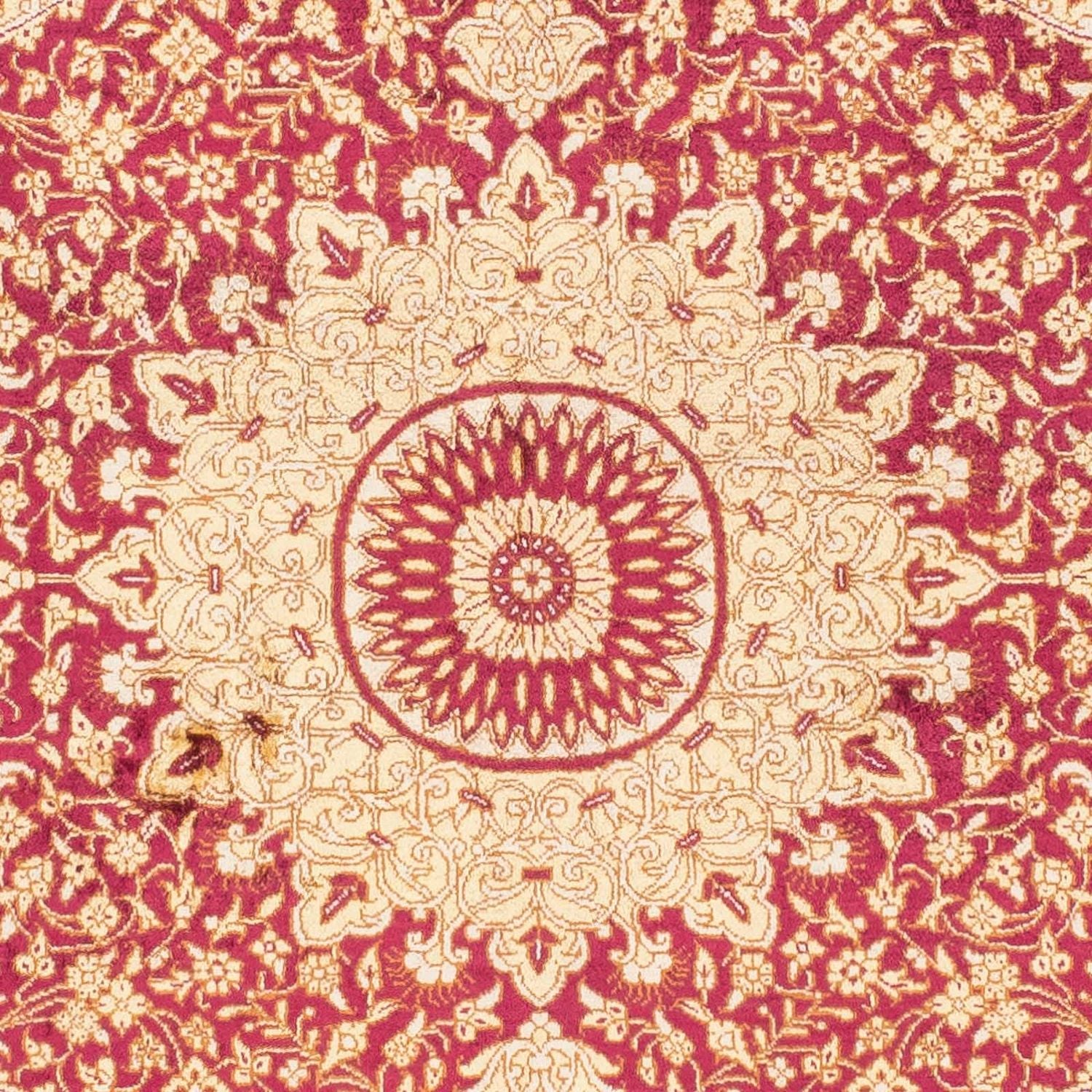 Alfombra persa - Ghom - 143 x 95 cm - rojo oscuro