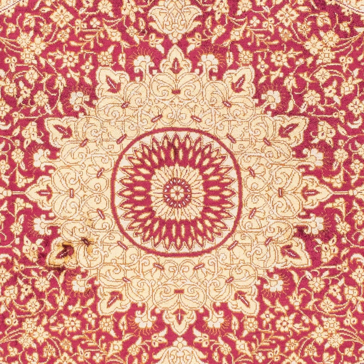 Alfombra persa - Ghom - 143 x 95 cm - rojo oscuro