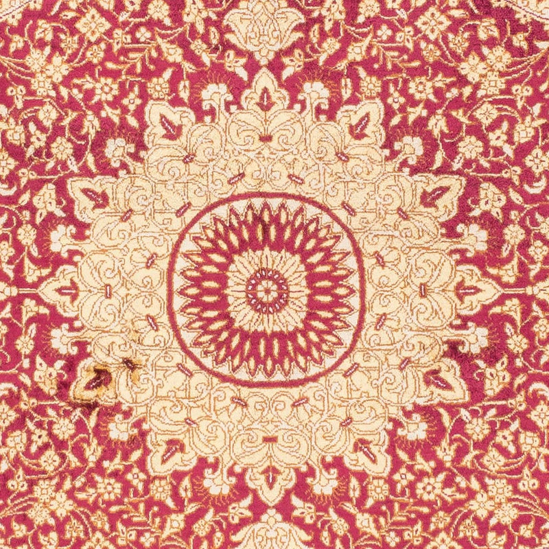 Alfombra persa - Ghom - 143 x 95 cm - rojo oscuro