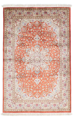 Alfombra persa - Ghom - 149 x 100 cm - óxido
