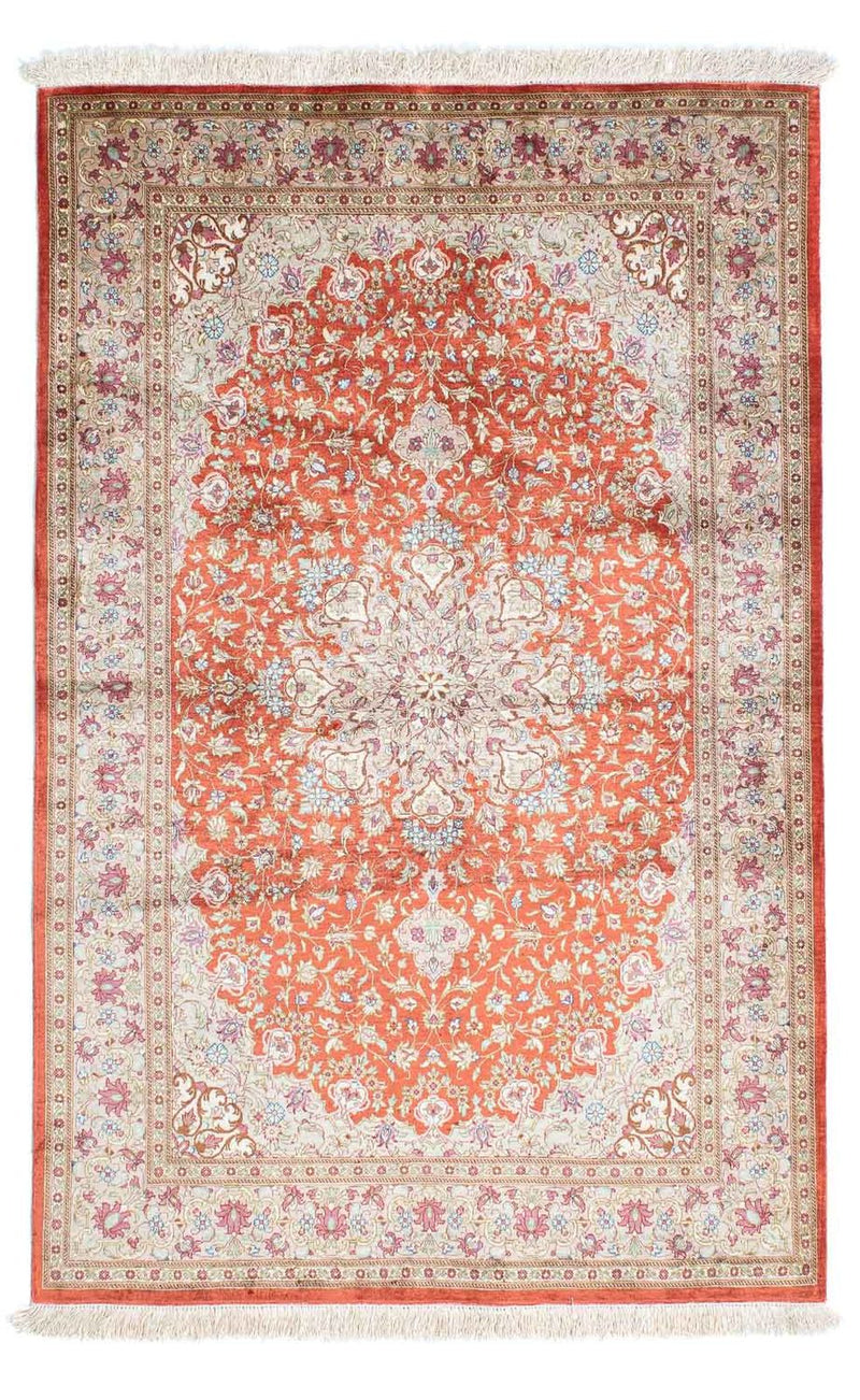 Alfombra persa - Ghom - 149 x 100 cm - óxido