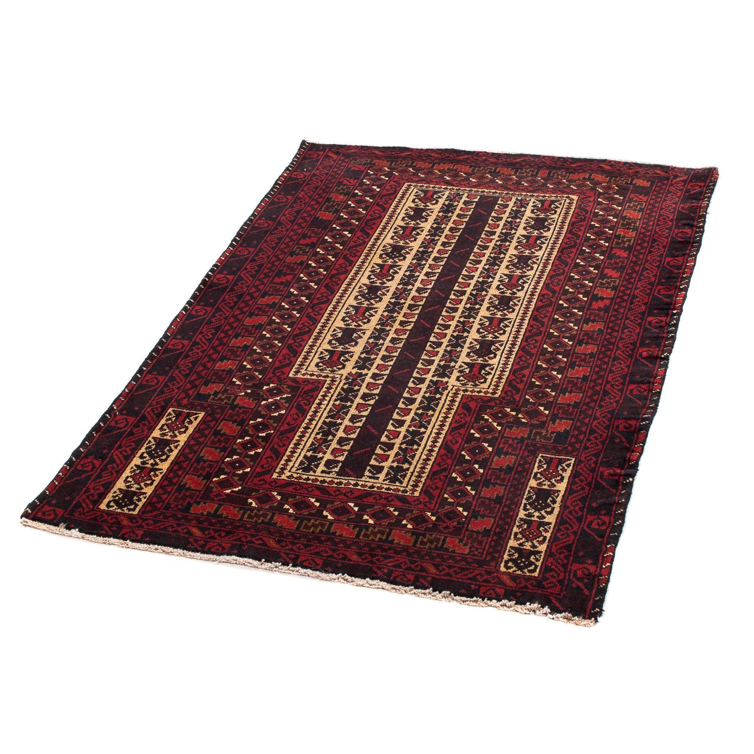 Alfombra Belutsch - 126 x 86 cm - rojo oscuro