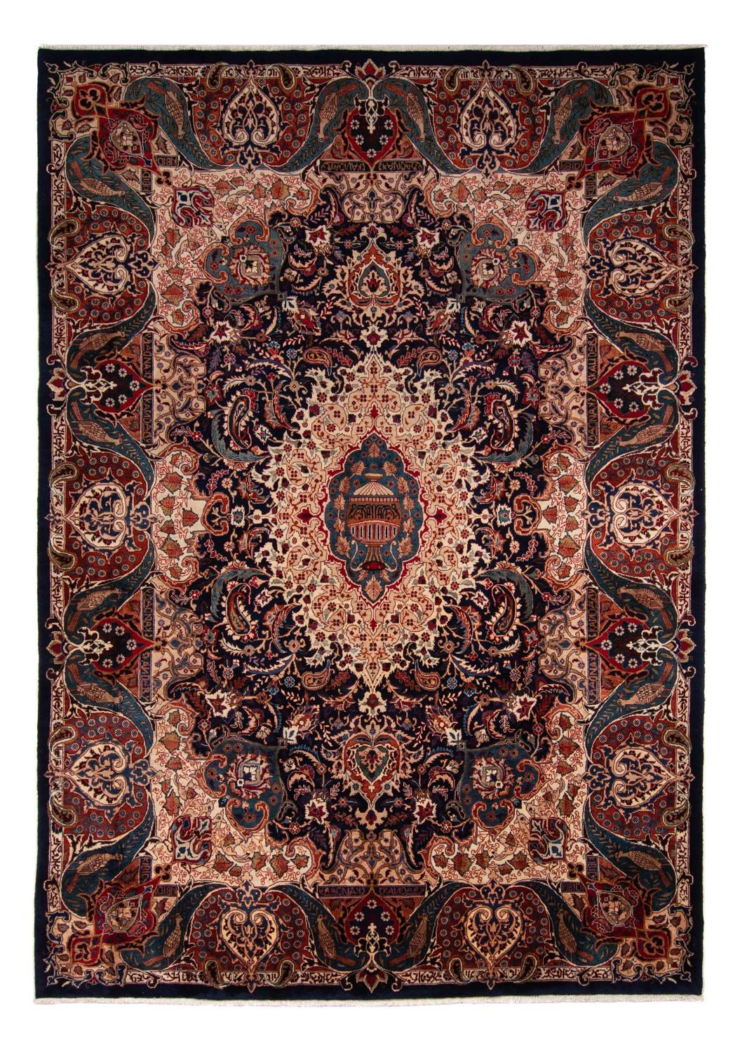 Alfombra persa - Clásica - 365 x 257 cm - azul oscuro