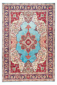 Alfombra persa - Tabriz - 300 x 203 cm - turquesa