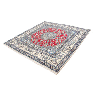 Alfombra persa - Nain cuadrado  - 200 x 190 cm - rojo oscuro