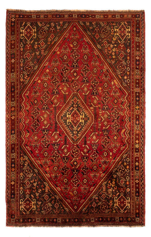Alfombra persa - Nómada - 277 x 181 cm - rojo oscuro