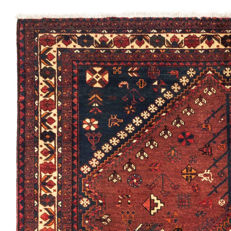 Alfombra persa - Nómada - 248 x 180 cm - rojo oscuro