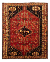 Alfombra persa - Nómada - 225 x 173 cm - rojo oscuro