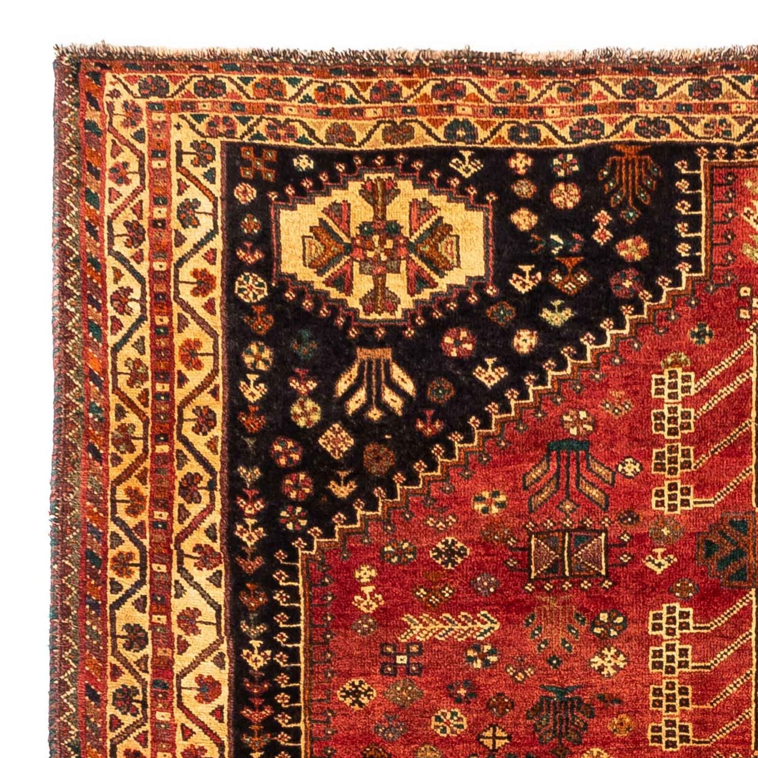 Alfombra persa - Nómada - 225 x 173 cm - rojo oscuro