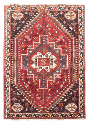 Alfombra persa - Nómada - 163 x 112 cm - rojo oscuro