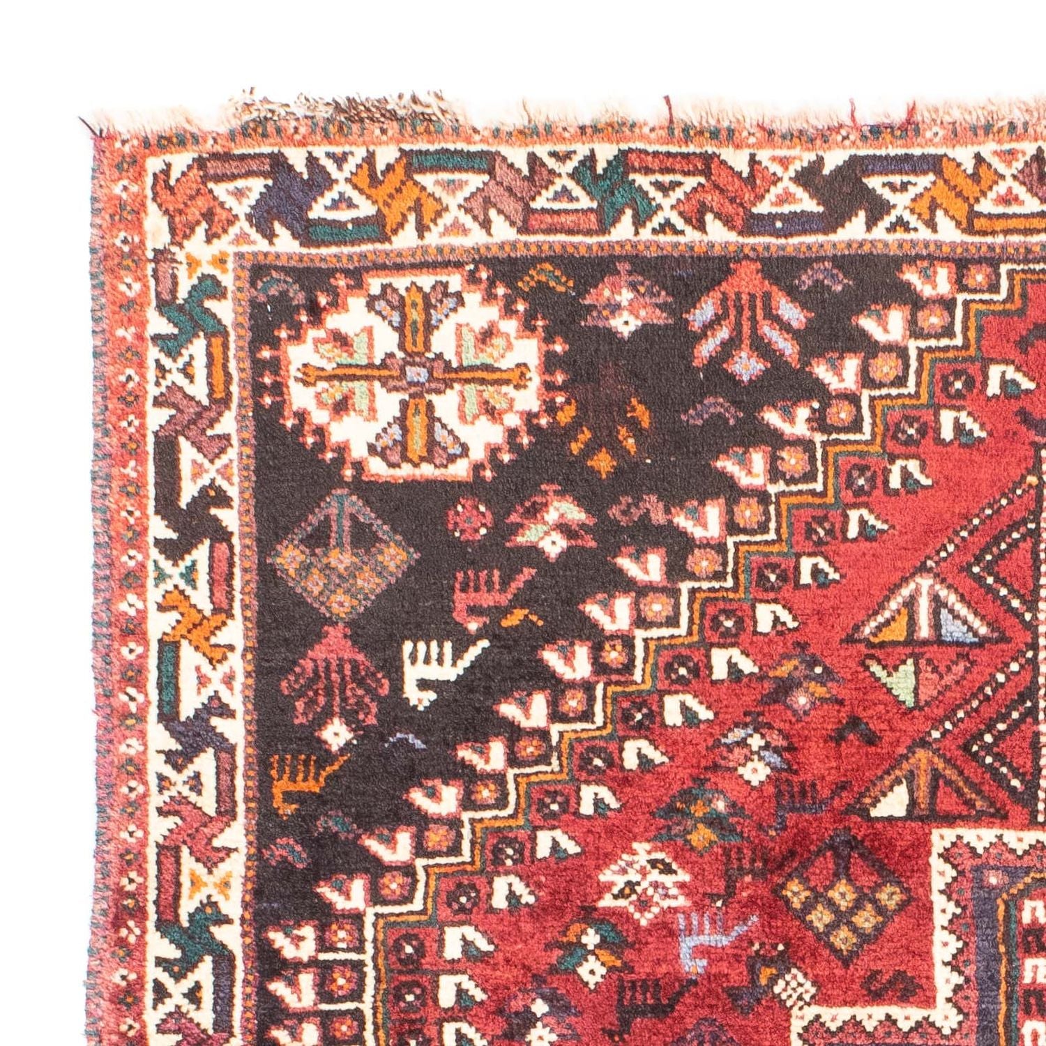 Alfombra persa - Nómada - 163 x 112 cm - rojo oscuro