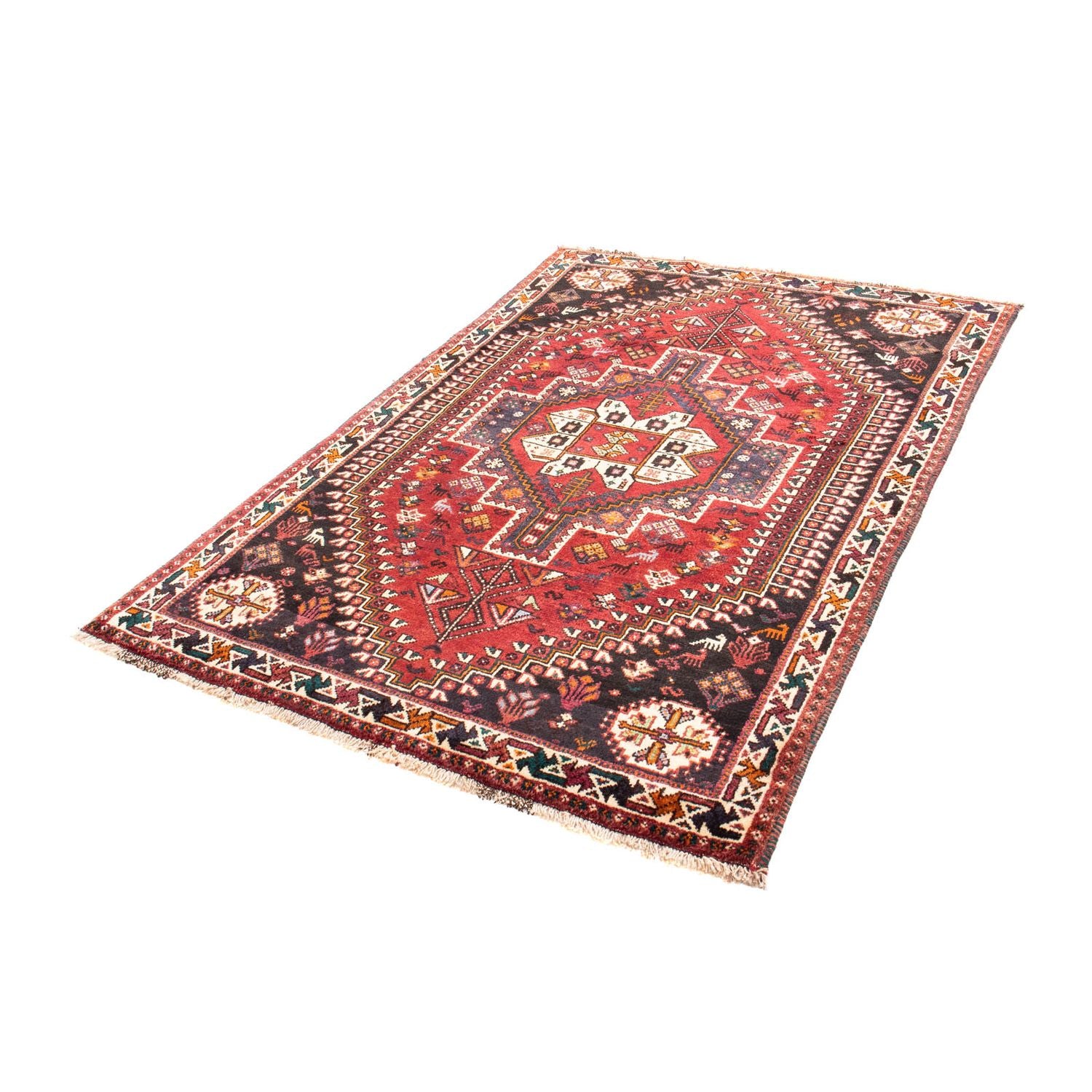 Alfombra persa - Nómada - 163 x 112 cm - rojo oscuro
