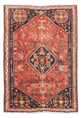 Alfombra persa - Nómada - 136 x 92 cm - rojo oscuro