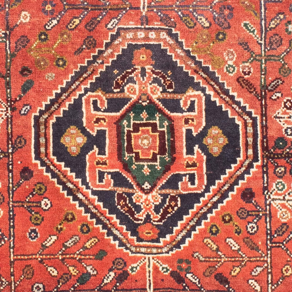 Alfombra persa - Nómada - 136 x 92 cm - rojo oscuro