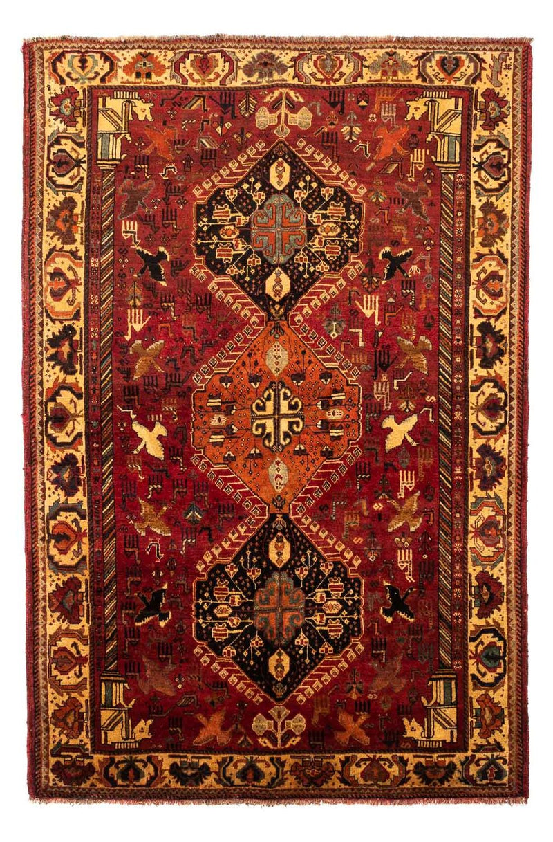 Alfombra persa - Nómada - 258 x 170 cm - rojo oscuro
